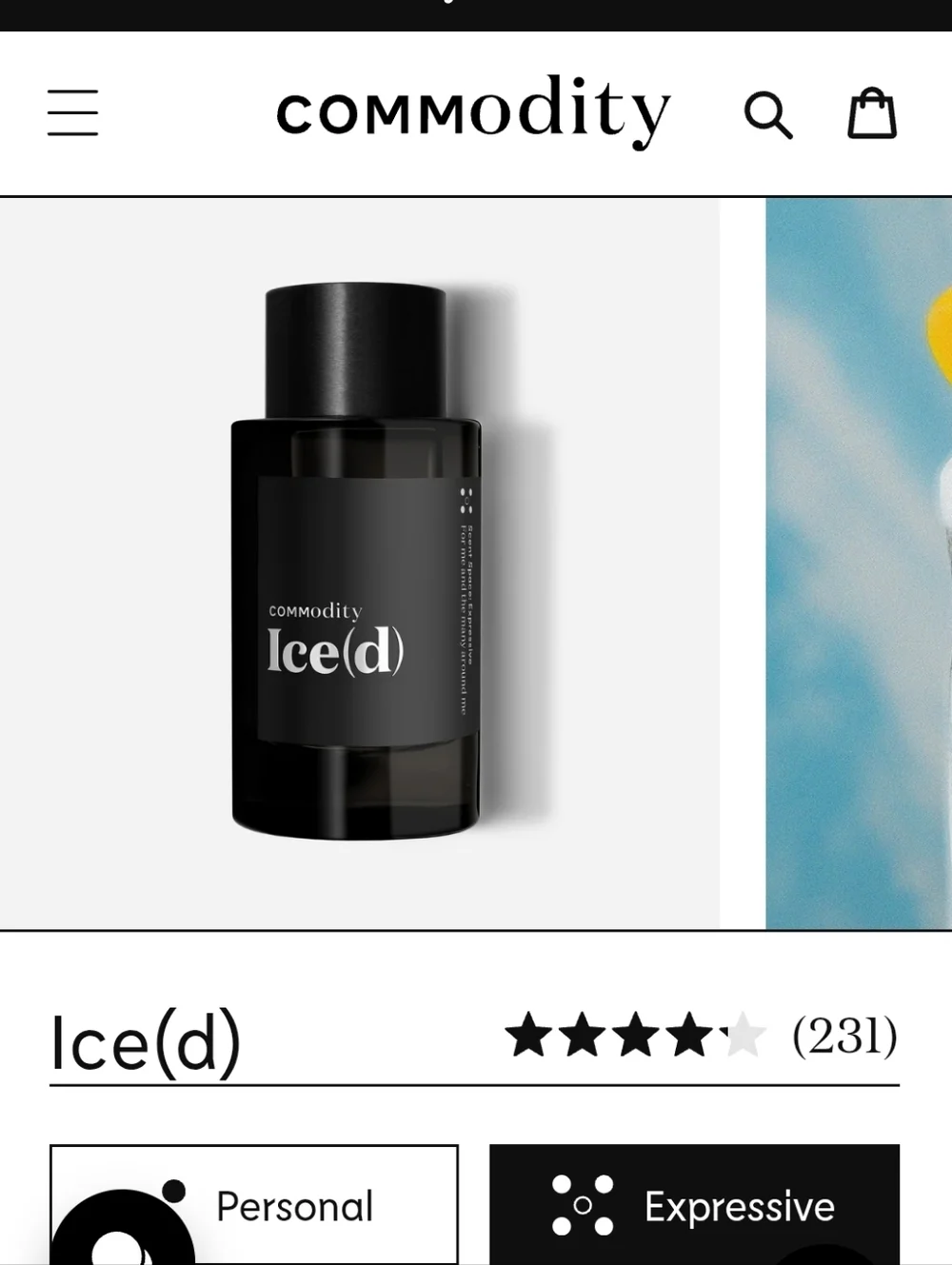 COMMODITY Ice(d) Expressive Womens Fine Fragrance NEW 1oz Msrp $80